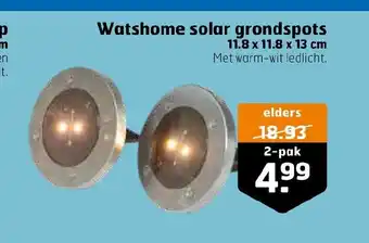 Trekpleister Watshome solar grondspots 11.8 x 11.8 x 13 cm 2-pak aanbieding