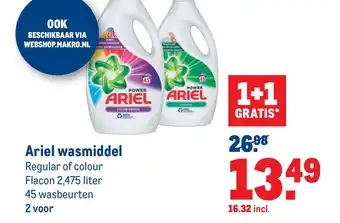 Makro Ariel wasmiddel aanbieding