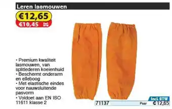 Toolstation Leren Lasmouwen aanbieding