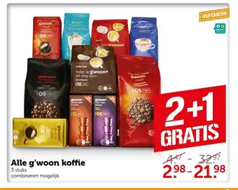 Coop Alle g'woon koffie aanbieding