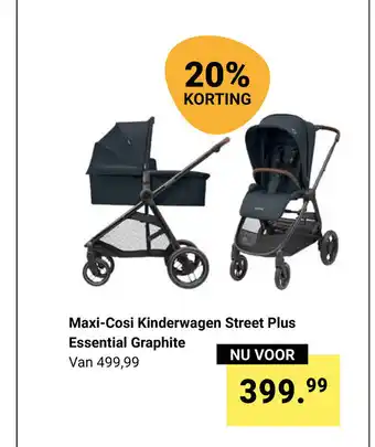 Van Asten BabySuperstore Maxi-Cosi Kinderwagen Street Plus Essectial Graphite aanbieding