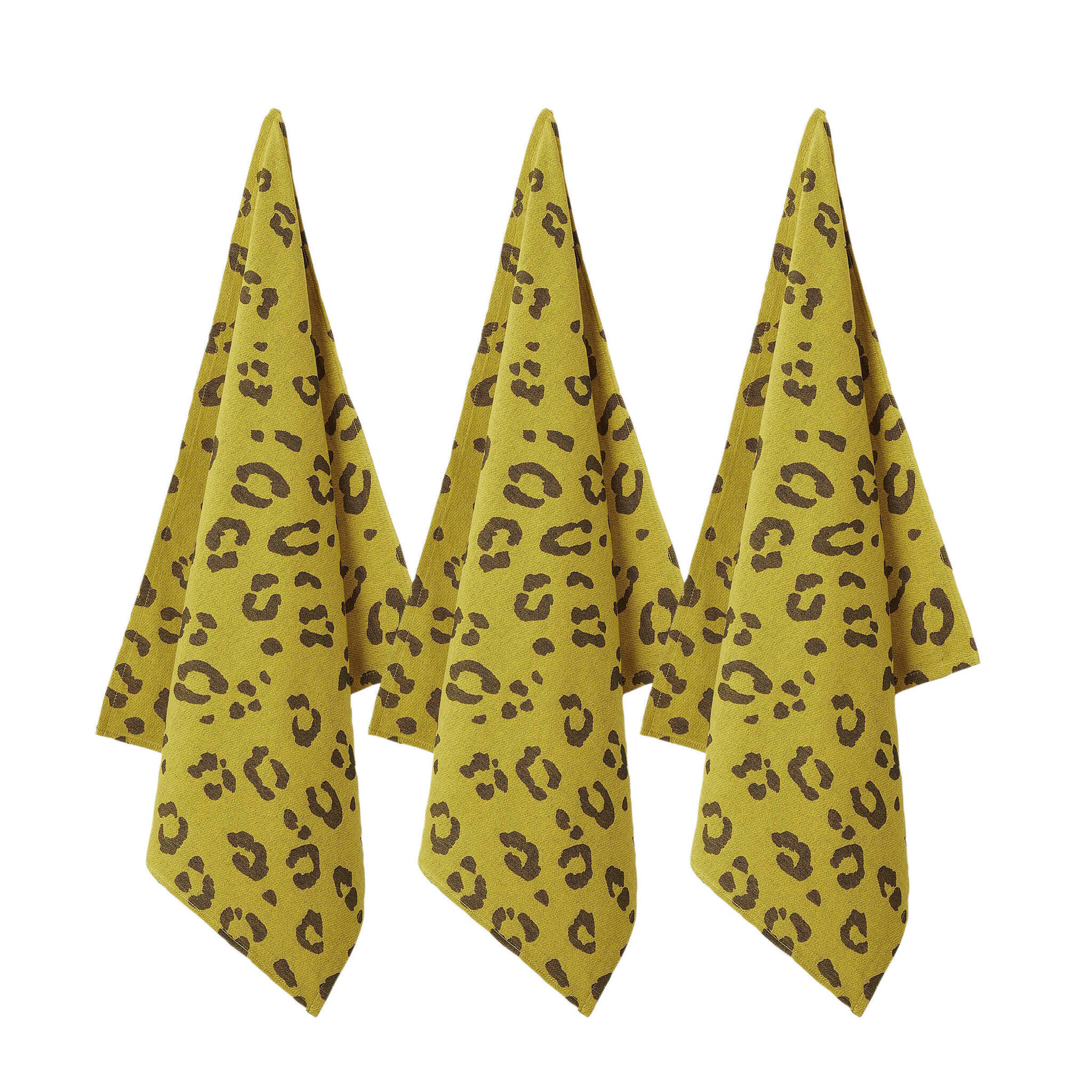 Wehkamp Home theedoek mini panter (65x60 cm) (set van 3) aanbieding bij  Wehkamp
