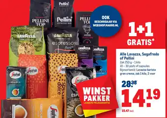 Makro Alle Lavazza, Segafredo of Pellini aanbieding