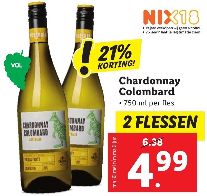 Chardonnay colombard 750ml aanbieding bij Lidl