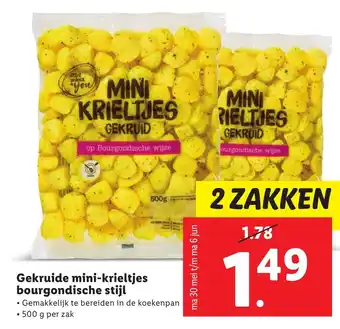 Lidl Gekruide mini-krieltjes bourgondische stijl aanbieding