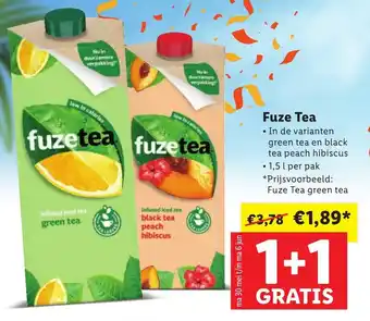 Lidl Fuze tea aanbieding