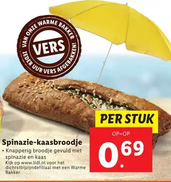 Lidl Spinazie-kaasbroodje aanbieding