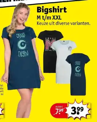 Kruidvat Bigshirt M t/m XXL aanbieding