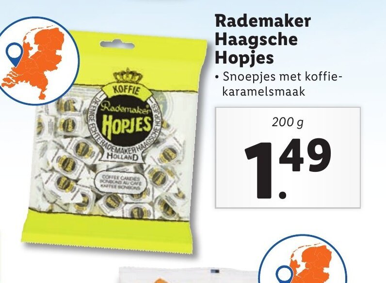 Rademaker haagsche hopjes 200g aanbieding bij Lidl