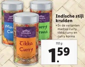 Lidl Indische stijl kruiden 110g aanbieding