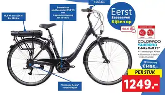 Lidl Colorado shimano e-bike bull 28 aanbieding