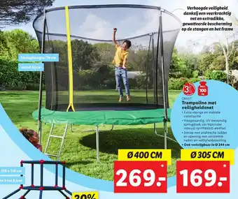 Lidl Crivit trampoline met veiligheidsnet 305cm aanbieding