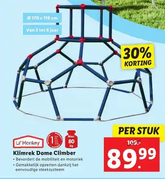 Lidl Klimrek dome climber aanbieding