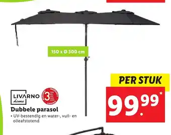 Lidl Livarno home dubbele parasol aanbieding