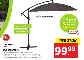 Lidl Livarno home zweefparasol aanbieding