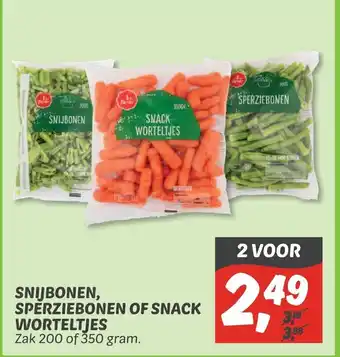 Dekamarkt Snijbonen sperziebonen of snack worteltjes 200g aanbieding