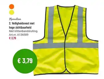 Manutan Manutan Veiligheidsvest Met Hoge Zichtbaarheid aanbieding