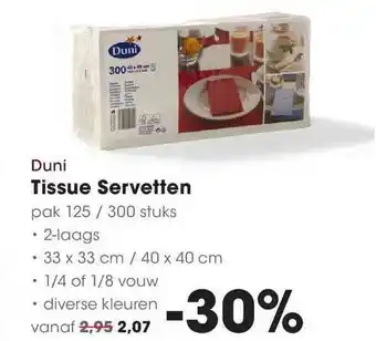 HANOS Duni Tissue Servetten aanbieding