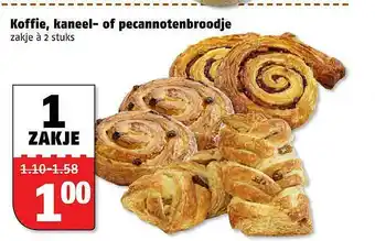 Poiesz Koffie, Kaneel- Of Pecannotbroodje aanbieding