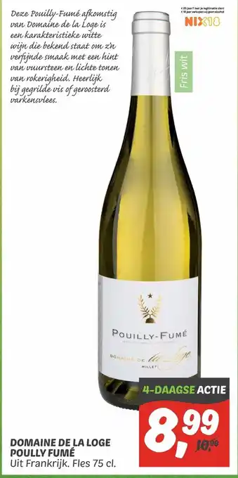 Dekamarkt Domaine de la loge poully fume aanbieding