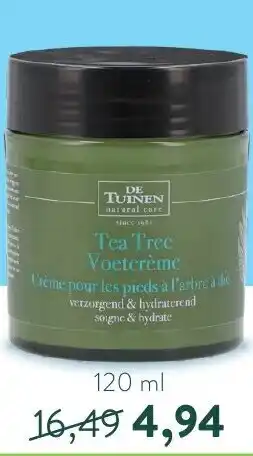 Holland & Barrett De Tuinen Tea Tree Voetcreme 120 ml aanbieding