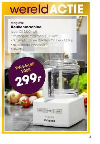 HANOS Magimix Keukenmachine CS 5200 - Wit aanbieding