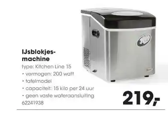 HANOS Ijsblokjesmachine Kitchen Line 15 aanbieding