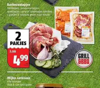 Poiesz Barbecuelapjes Filetlapjes, Procureurlapjes, Speklapjes Curry Of Speklapjes Smokey aanbieding