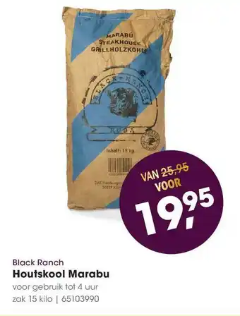 HANOS Black Ranch Houtskool Marabu aanbieding