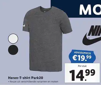 Lidl Heren-T-Shirt Park20 aanbieding