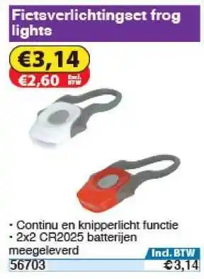 Toolstation Fietsverlichtingset Frog Lights aanbieding