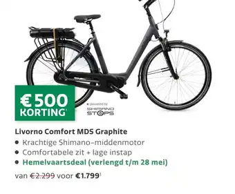 Stella fietsen Livorno Comfort MDS Graphite aanbieding