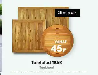 HANOS Tafelblad Teak aanbieding