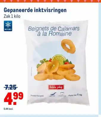 Makro Gepaneerde inktvisringen zak 1 kilo aanbieding