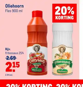 Makro Oliehoorn fles 900 ml aanbieding