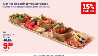 Makro Sier fine dine palm borrelassortiment aanbieding