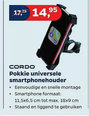 Bike Totaal Cordo Pokkie Universele Smartphonehouder aanbieding