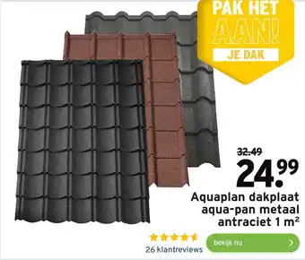 GAMMA Aquaplan dakplaat aqua-pan metaal antraciet 1 m² aanbieding