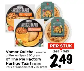 Vomar Voordeelmarkt Vomar Quiche of The Pie Factory Hartige Taart aanbieding