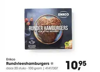 HANOS Enkco Rundvleeshamburgers aanbieding