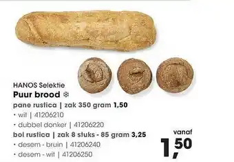 HANOS Hanos Selektie Puur Brood aanbieding