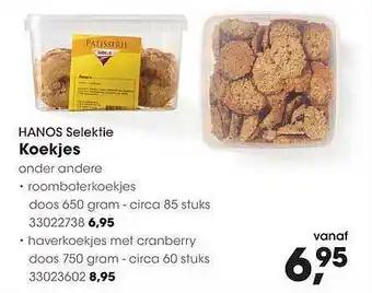 HANOS Hanos Selektie Koekjes aanbieding