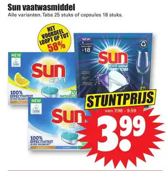 Dirk Sun vaatwasmiddel aanbieding