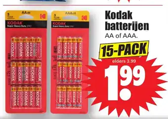 Dirk Kodak batterijen AA of AAA aanbieding