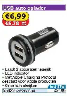 Toolstation Usb Auto Oplader aanbieding