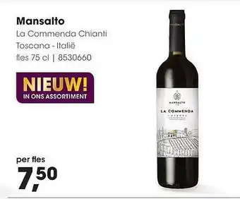 HANOS Mansalto La Commenda Chianti Toscana - Italië aanbieding