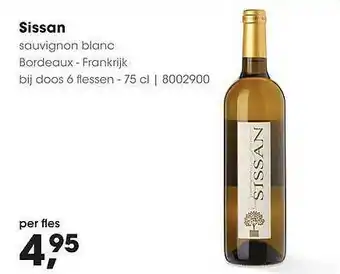 HANOS Sissan Sauvignon Blanc Bordeaux - Frankrijk aanbieding