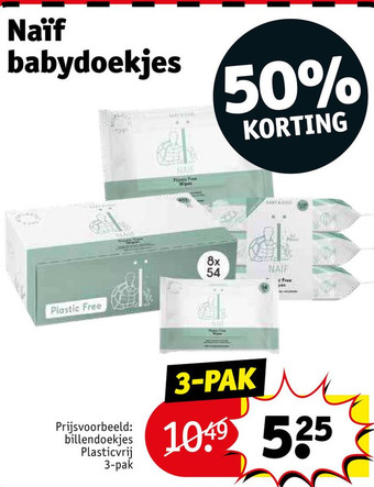 Kruidvat Naïf babydoekjes aanbieding