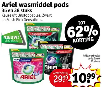 Kruidvat Ariel wasmiddel pods aanbieding