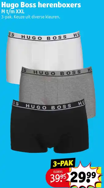 Kruidvat Hugo Boss herenboxers M t/m XXL aanbieding